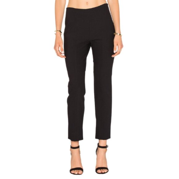 Vince Womens Small Side Zip Black Ankle Trouser Pant - Picture 1 of 14
